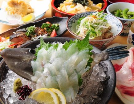 【広島三昧 其の二】10000円(税込)カワハギ薄造り　