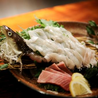 広島三昧　其三　穴子姿造り、牡蠣　土鍋鯛めし