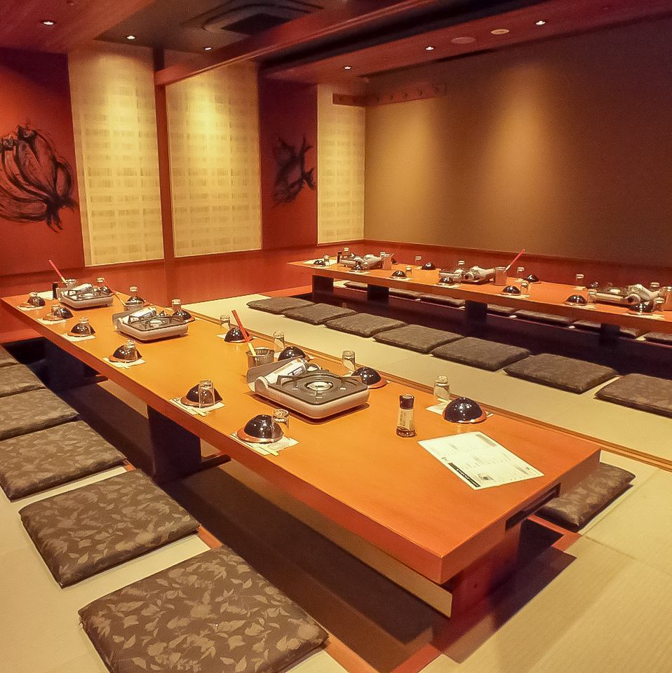 最大30名までご利用ＯＫの完全個室もあり！各種ご宴会に◎