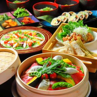 【限時特惠】清蒸肉鮮魚薄片【簡易套餐】含暢飲 5,000日圓 → 4,500日圓