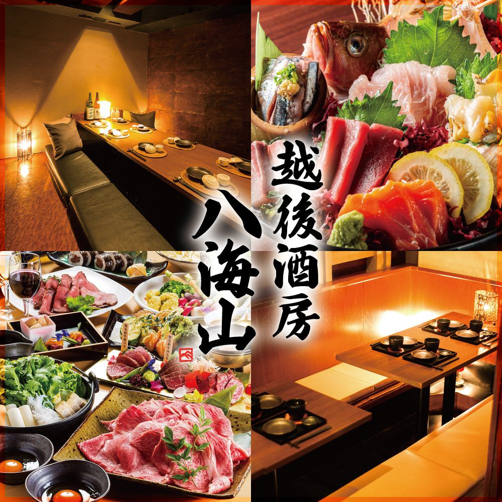[1-minute walk from Niigata Station] Izakaya with private rooms in front of Niigata Station! Course featuring Echigo specialties with all-you-can-drink from 3,500 yen