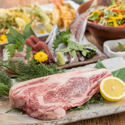 【極みコース】贅沢！国産和牛のすきしゃぶやお造り5種盛り 3時間飲み放題9品5000円