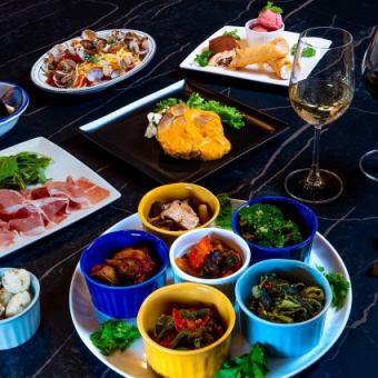 前菜６種とお肉料理のEnZoneの定番「クラシココース」　