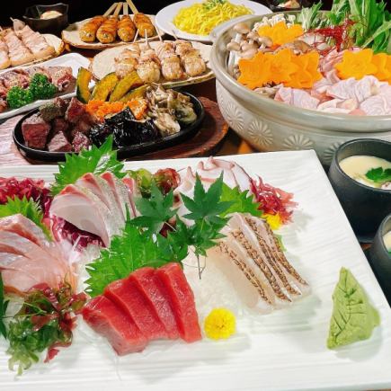 Time extension! [40th Anniversary Special Banquet] 10 dishes including 5-piece sashimi platter and mizore hotpot with all-you-can-drink for 6,000 yen 150 minutes → 180 minutes