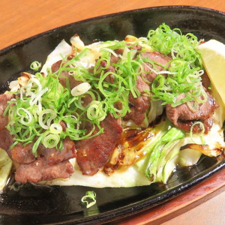 牛タンねぎ塩鉄板焼き