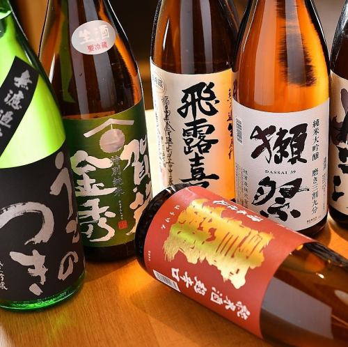 全国の豊富に日本酒ご用意