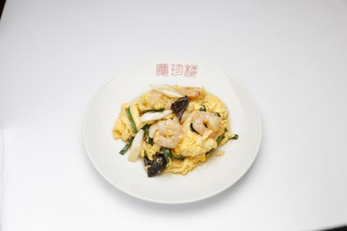 Stir-fried shrimp and egg