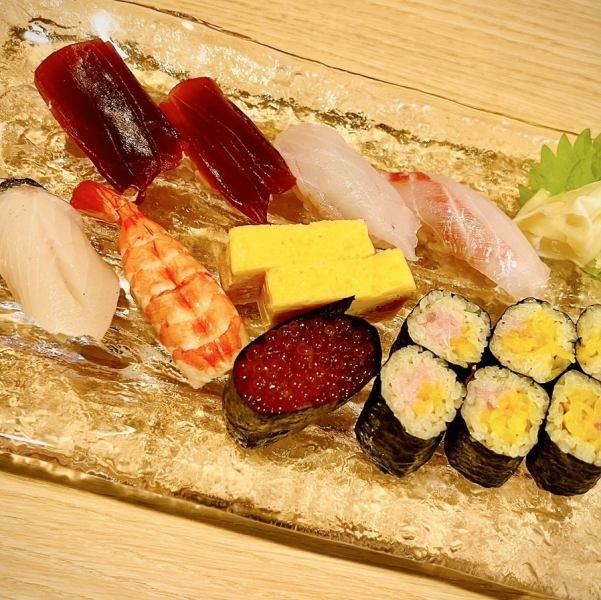 【◇◆使用本店引以為傲的紅醋飯製作的壽司◎～◆◇】店長推薦的每日更換壽司◎