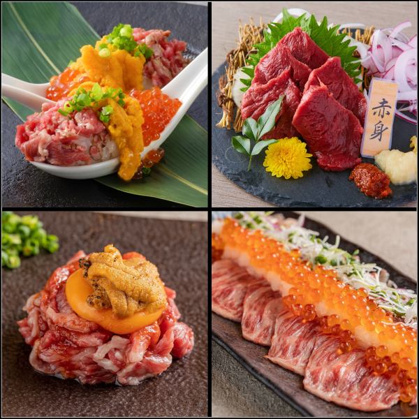 A hideaway izakaya with completely private rooms! Enjoy creative Japanese meat dishes! Suki-shabu made with Kuroge Wagyu beef and popular meat sushi are also available!