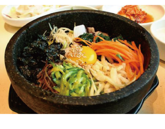 Stone cooked bibimbap