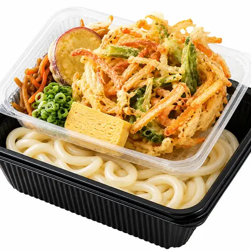 彩り野菜のかき揚げうどん弁当