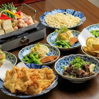 120分飲み放題付(L.O.30分前)【ちりとり鍋 竹コース】1人ホルモン150gで食べ応え抜群！全6品