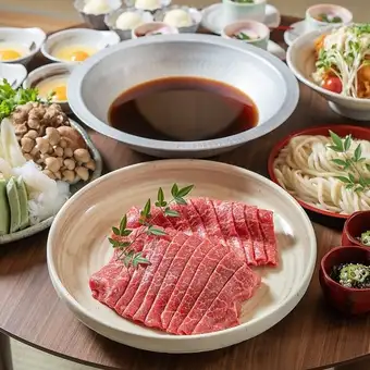 120分飲み放題付(L.O.30分前)【熊野牛すき焼きコース】和歌山が誇る熊野牛を堪能！全5品