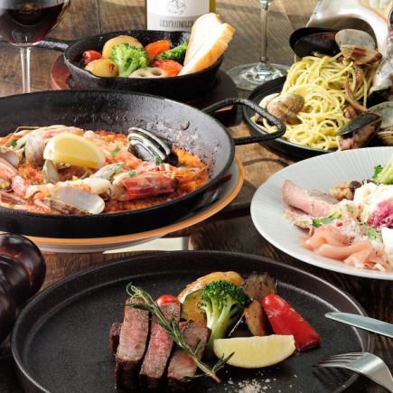 【大満足♪】A5和牛の赤身ステーキなど全7品!3時間飲み放題付き6500円(税込)コース