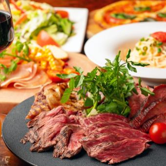 [6,000 yen course] 8 dishes + 120 minutes of all-you-can-drink with draft beer! Luxury plan with beef sirloin and more! Welcome and farewell parties