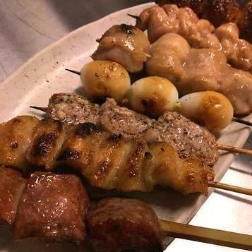 A wide variety of yakitori♪