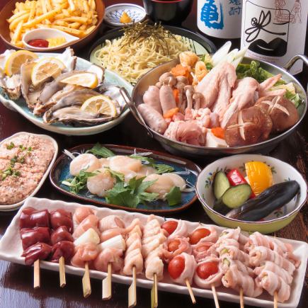 [Premium hot pot course] Total of 7 dishes, 4,000 yen (tax included) Full of volume, including salted chanko hotpot and carpaccio◎