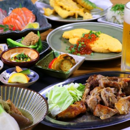 《Each banquet◎》All-you-can-drink Maruef 5 types of prefecture fish and our proud grilled round thighs...[Seasonal luxury course] 2-hour all-you-can-drink included