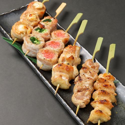 1本1本丁寧に焼き上げたお酒の相棒『串の盛り合わせ』