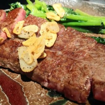 [Includes 150 minutes of all-you-can-drink] Luxury! 2 types of Mikawa beef steak and Teppanyaki course 7,480 yen (7 dishes in total)