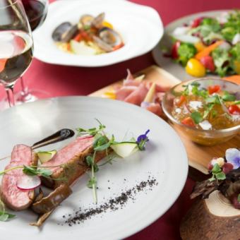 [Also perfect for welcome and farewell parties!] A little more luxurious than usual.. French Wagyu beef course 5,900 yen with all-you-can-drink 8 dishes