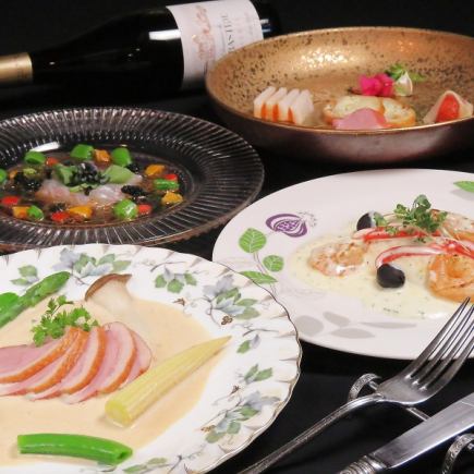 ≪크리스마스 한정≫셰프의 맡김~Chef's course~12000엔 스파클링(1개)서비스