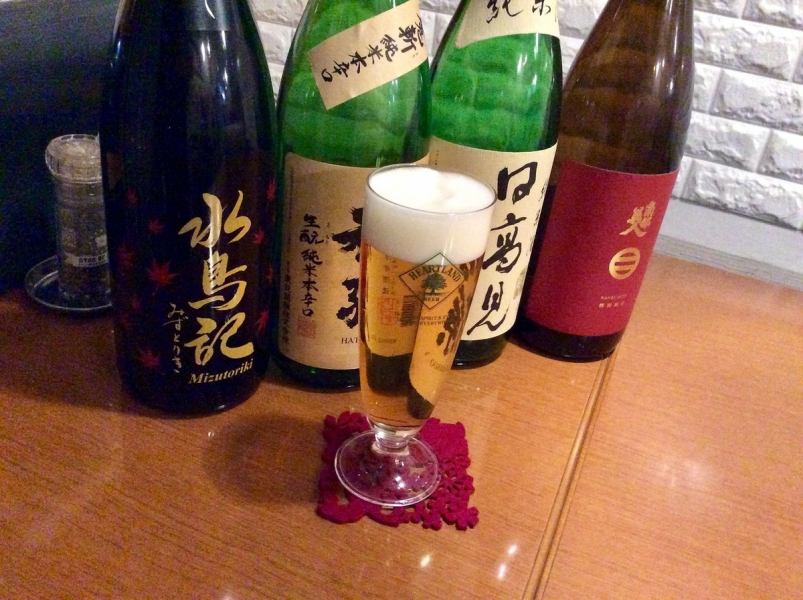 通常飲み放題＋500円で日本酒飲み放題&安心の飲み放題延長も可能です！