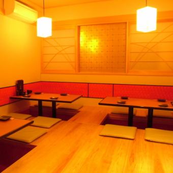 For a relaxing large party, go to the horigotatsu private room.For groups of 7 or more, a private room can be reserved.Up to 15 people