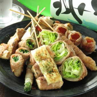 [Recommended Skewers!] Lettuce Roll Skewers