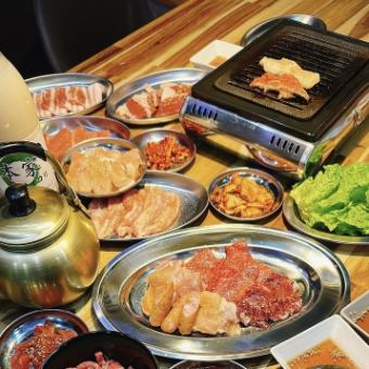 [New Year's and Year-End Party Course ★ Nikuyoshi Premium Course] 14 dishes including tongue and skirt steak for 6,000 yen (tax included)