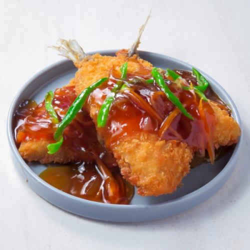 甘酢あんかけアジフライ
