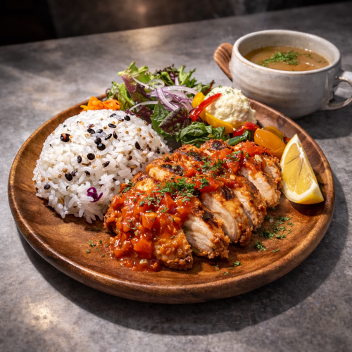 肉or魚 メインが選べるサカナノセカイのプレートランチ