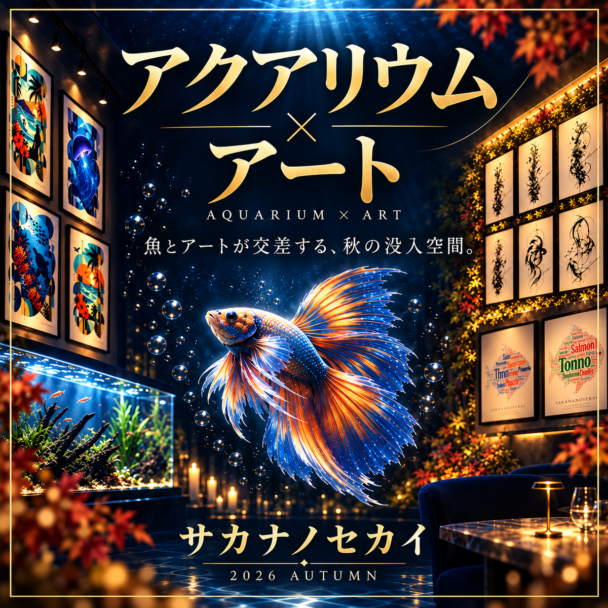 Aquariums, restaurants, art museums—all of them.Here you can enjoy a special moment, available only in autumn, all at once.