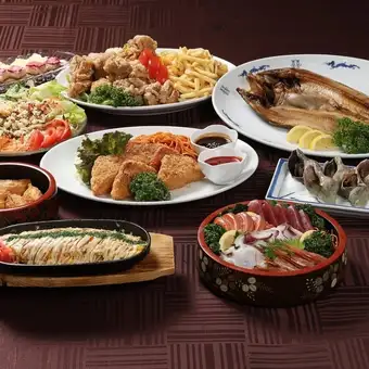 ハムカツ・ホッケ焼き・青つぶ焼など料理9品+キリン一番搾り含120分飲み放題付！4000円(税込)