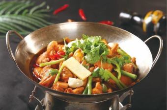 鶏肉の干鍋煮込み