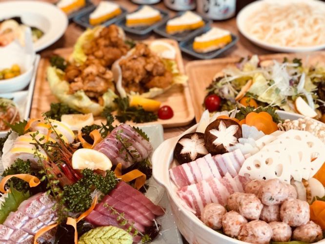 おかげさまで操業40周年！【2時間飲放題付】豪華三崎まぐろどっさり盛りと地鶏の唐揚げコース