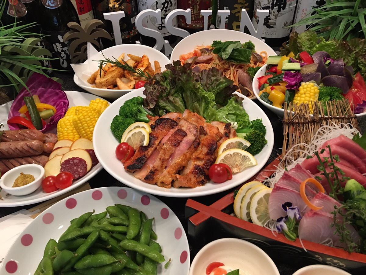 Just a 0-minute walk from the station, it's super close to the station! We have everything from meat to fish!