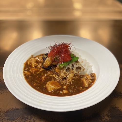 Mapo curry rice with seasonal vegetables