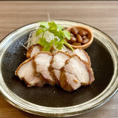 Crispy grilled pork belly with skin