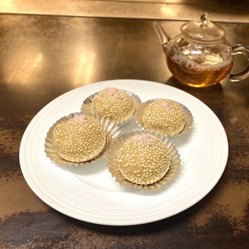 Homemade sesame dumplings