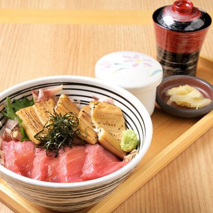 漬けみえまぐろと穴子丼