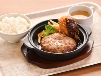 碎肉和漢堡套餐