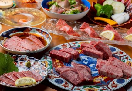 上宮崎牛 ~雅コース~ 牛刺し、牛握り(13品)7700円(税込)料理のみ/金土祝前12月は2時間制