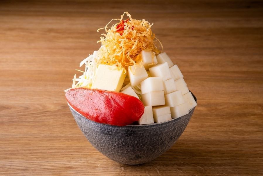 Monja Mentaiko Mochi ~A single skewer of the highest quality mentaiko from the Sanriku coast of Miyagi Prefecture, served with mochi~