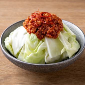 嬬恋キャベツと肉味噌
