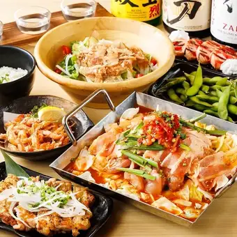 ★旨辛フェア★【隼人コース】特選地鶏と旨辛ちりとり鍋コース　￥3,980