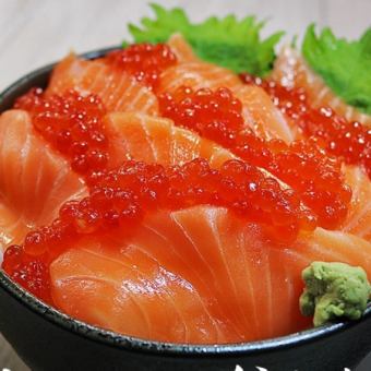 鮭といくらの親子丼