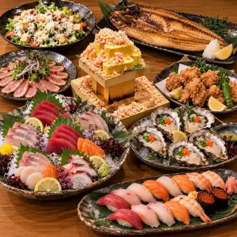 【7000円コース】　飲み放題付き　全９品