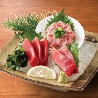 本まぐろ2種とねぎとろの盛合せ