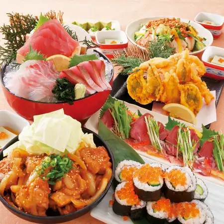 昼宴会なら！お料理8品+2時間飲み放題付きコースが3500円★